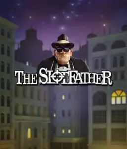 Immerse yourself in the shadowy realm of The Slotfather game by Betsoft, highlighting a commanding mafia boss standing against a nocturnal cityscape. This graphic evokes the intense ambience of the organized crime, with the boss dressed in a traditional black suit and fedora. Perfect for lovers of gangster-themed games, offering a gripping adventure. 