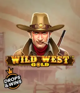  Encounter the rugged sheriff of "Wild West Gold," a popular slot game by Pragmatic Play. The visual features a stern-faced sheriff with a golden star badge, set against a dusty Old West town backdrop. The game's title is prominently displayed in a rustic font, complementing the theme of adventure and law enforcement in the wild frontier. 