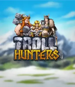 Immerse yourself in "Troll Hunters," where valiant Viking warriors are poised to confront their foes. The logo displays a pair of Vikings, male and female, armed and ready, with a frosty landscape. They exude bravery and might, reflecting the spirit of the game's adventurous theme.